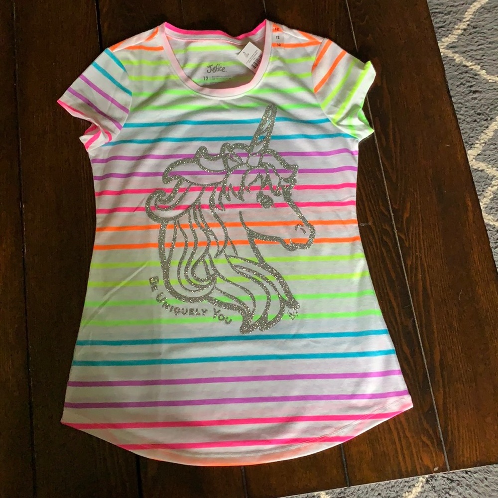 Justice shirt size 12 girls